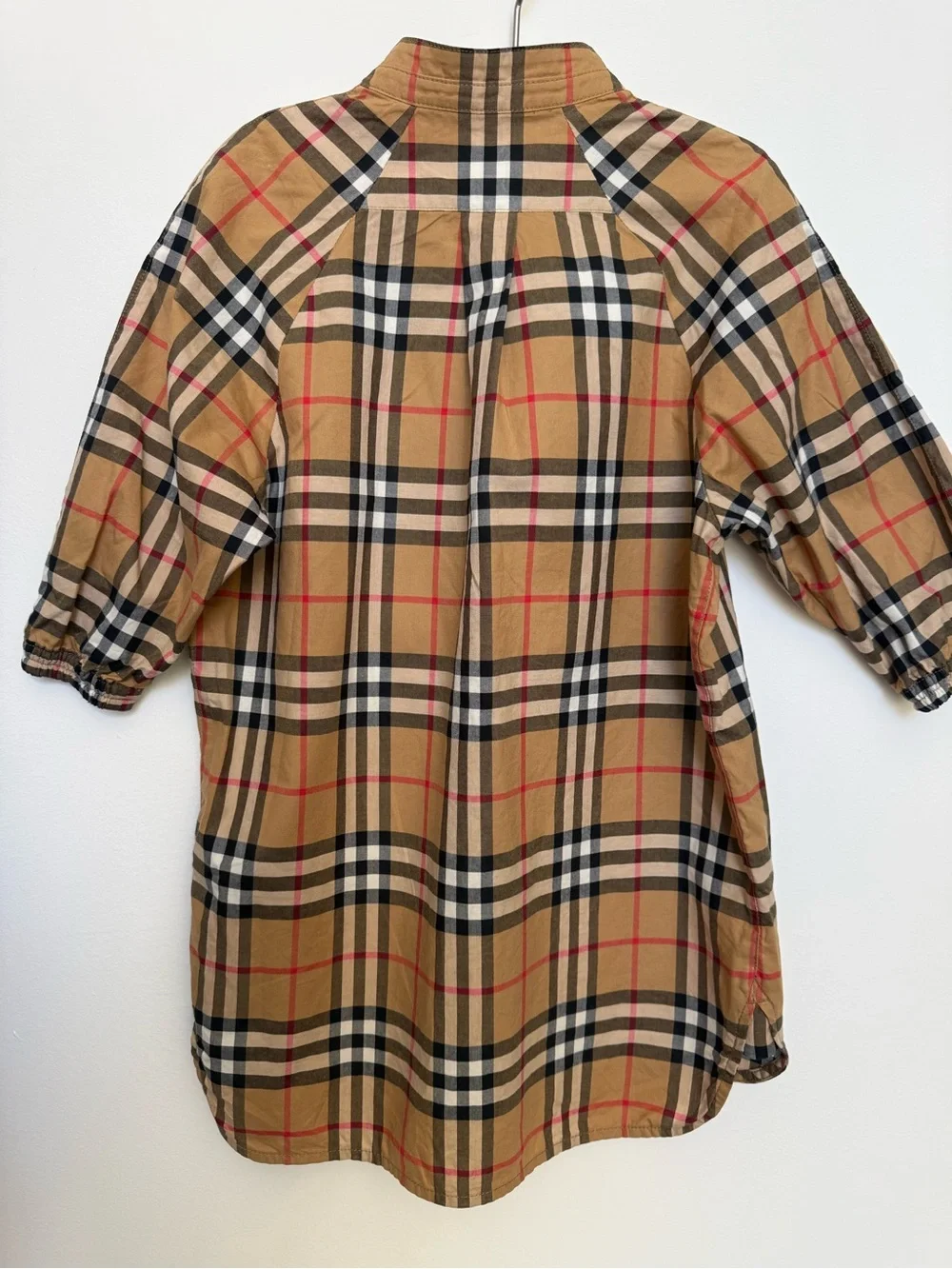 Burberry Girls' Vintage Check Long Sleeve Shirt Dress